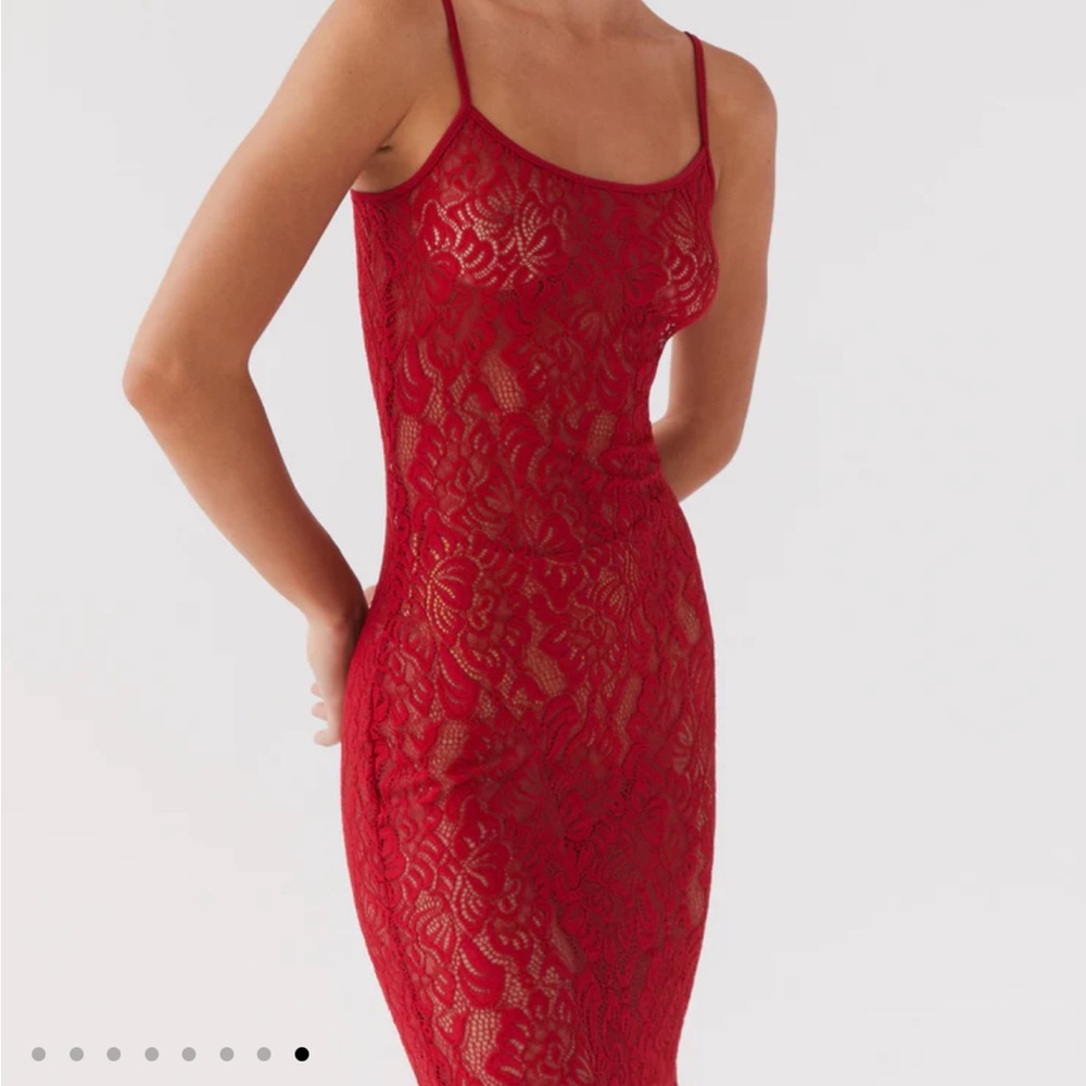 Red Lace PepperMayo Dress
